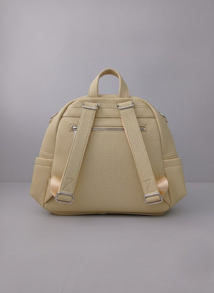 min Leather Mini Backpack - Chic & Compact Style Grey