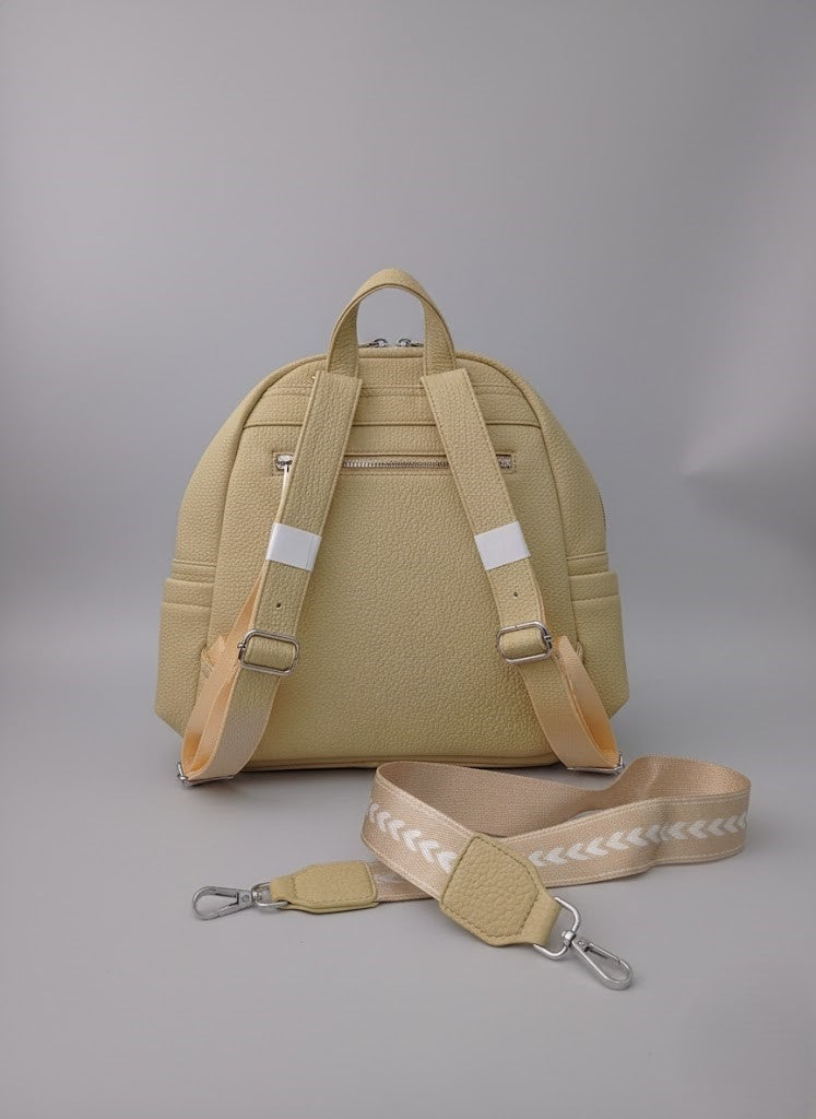 min Leather Mini Backpack - Chic & Compact Style Grey