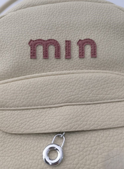 min Leather Mini Backpack - Chic & Compact Style Grey