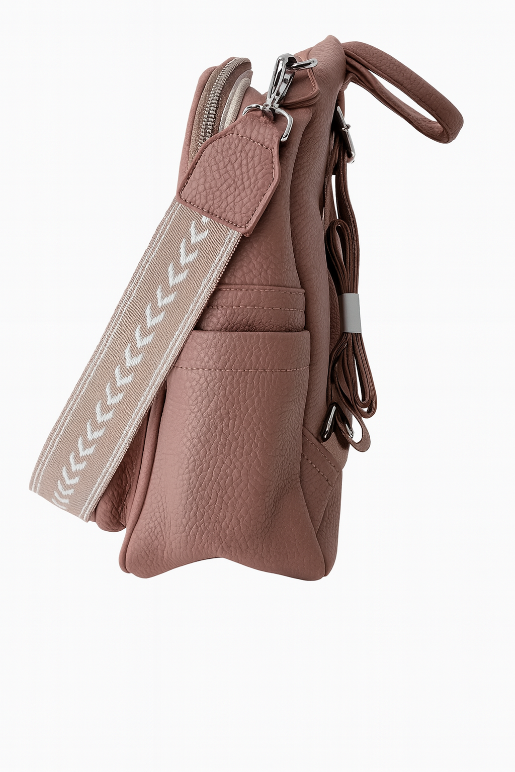 min Leather Mini Backpack - Chic & Compact Style Grey